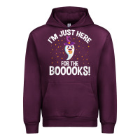Mauve Wine teacher halloween bookworm just here for the boooks ghost tank top Urban Hoodie - trangStudio