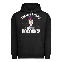 Pigment Black teacher halloween bookworm just here for the boooks ghost tank top Urban Hoodie - trangStudio