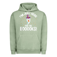 Pigment Oil Green teacher halloween bookworm just here for the boooks ghost tank top Urban Hoodie - trangStudio