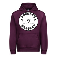 Mauve Wine Pobody's Nerfect Retro Classic Funny Nobody's Perfect Urban Hoodie - trangStudio