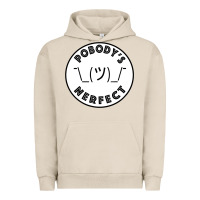 Pigment French Oak Pobody's Nerfect Retro Classic Funny Nobody's Perfect Urban Hoodie - trangStudio