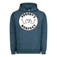 Pigment Midnight Navy Pobody's Nerfect Retro Classic Funny Nobody's Perfect Urban Hoodie - trangStudio