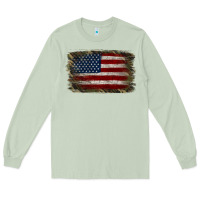 Matcha Camouflage Usa Flag Background Long Sleeve Tee - Jasminsmagicworld