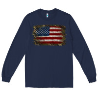 Navy Camouflage Usa Flag Background Long Sleeve Tee - Jasminsmagicworld