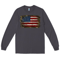 Smoke Camouflage Usa Flag Background Long Sleeve Tee - Jasminsmagicworld