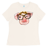 Bone sunflowers with pig Ladies Tee - RanaPortraitStore
