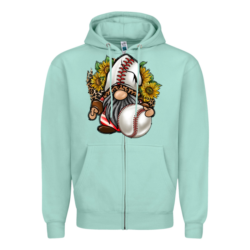 Baseball Gnome Zipper Hoodie by RacoonDesign | Teevron