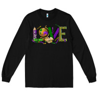 Black love teacher mardi gras Long Sleeve Tee - OliviaCreatesArt