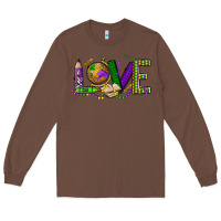 Chestnut love teacher mardi gras Long Sleeve Tee - OliviaCreatesArt