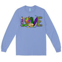 Colony Blue love teacher mardi gras Long Sleeve Tee - OliviaCreatesArt
