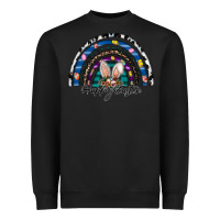 Black happy easter rainbow Heavyweight Sweatshirt - CowhideDigitalArt