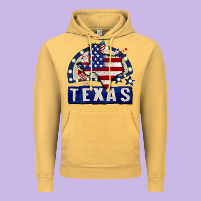 Texas 4th Of July Vintage Hoodie Designed By Cowgirlartshop