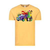 Vintage Mustard mardi gras gnome on the truck Vintage Tee - CowGirlArtShop