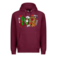 Burgundy christmas nr nurse practitioner nurse Premium Hoodie - LillyAllenDesigns