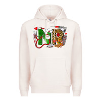 Pale Pink christmas nr nurse practitioner nurse Premium Hoodie - LillyAllenDesigns