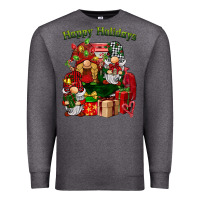 Charcoal Heather happy holidays gnomes truck Premium Sweatshirt - BarkalooDesign