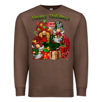 Chestnut happy holidays gnomes truck Premium Sweatshirt - BarkalooDesign