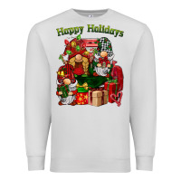 Dove Grey happy holidays gnomes truck Premium Sweatshirt - BarkalooDesign