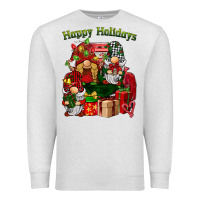 Oatmeal Heather happy holidays gnomes truck Premium Sweatshirt - BarkalooDesign