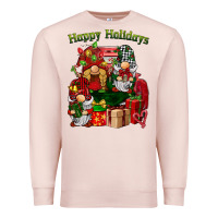 Pale Pink happy holidays gnomes truck Premium Sweatshirt - BarkalooDesign
