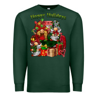 Sports Green happy holidays gnomes truck Premium Sweatshirt - BarkalooDesign