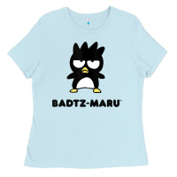 Baby Blue Badtzmaru Character Front and Back Ladies Tee - trangStudio