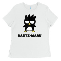 White Badtzmaru Character Front and Back Ladies Tee - trangStudio