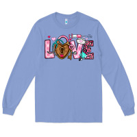 Colony Blue love valentines day nurse Long Sleeve Tee - OliviaCreatesArt