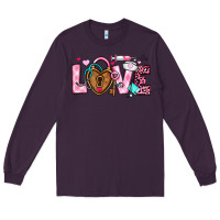Plum love valentines day nurse Long Sleeve Tee - OliviaCreatesArt