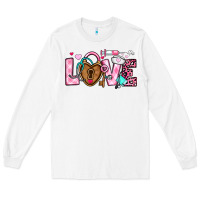 White love valentines day nurse Long Sleeve Tee - OliviaCreatesArt