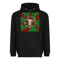 Black Christmas bull skull Heavyweight Hoodie - BarkalooDesign