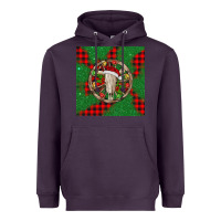 Plum Christmas bull skull Heavyweight Hoodie - BarkalooDesign