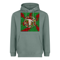 Sage Christmas bull skull Heavyweight Hoodie - BarkalooDesign