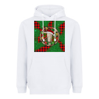 White Christmas bull skull Heavyweight Hoodie - BarkalooDesign