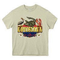 Mossy louisiana state Heavy Core Tee - BarkalooDesign