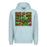 Blue Mist St. Patrick's Day hearts Premium Hoodie - Jasminsmagicworld