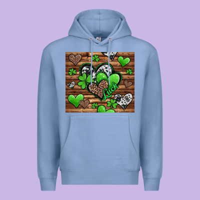 St. Patrick's Day Hearts Premium Hoodie Designed By Jasminsmagicworld