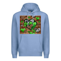 Colony Blue St. Patrick's Day hearts Premium Hoodie - Jasminsmagicworld