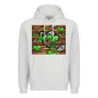 Dove Grey St. Patrick's Day hearts Premium Hoodie - Jasminsmagicworld