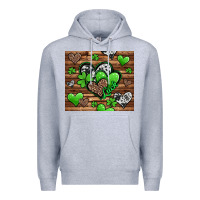 Heather Grey St. Patrick's Day hearts Premium Hoodie - Jasminsmagicworld