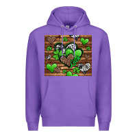 Purple St. Patrick's Day hearts Premium Hoodie - Jasminsmagicworld