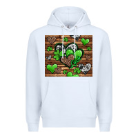 White St. Patrick's Day hearts Premium Hoodie - Jasminsmagicworld