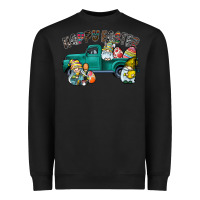 Black Happy Easter truck Heavyweight Sweatshirt - CowhideDigitalArt