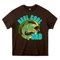 Chocolate Brown reel cool dad Heavy Core Tee - Jasminsmagicworld