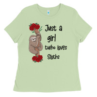 Matcha just a girl who loves sloths Ladies Tee - Bettercallsaul