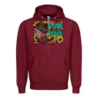 Burgundy blame all on my roots Zipper Hoodie - RacoonDesign