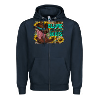 Navy blame all on my roots Zipper Hoodie - RacoonDesign