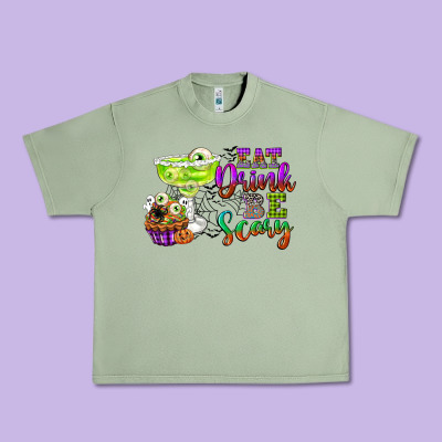 Eat Drink And Be Scary Urban Heavy Tee Designed By Cowgirlartshop