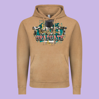 Twenty Twenty Four Graduate Vintage Hoodie Designed By Cowgirlartshop