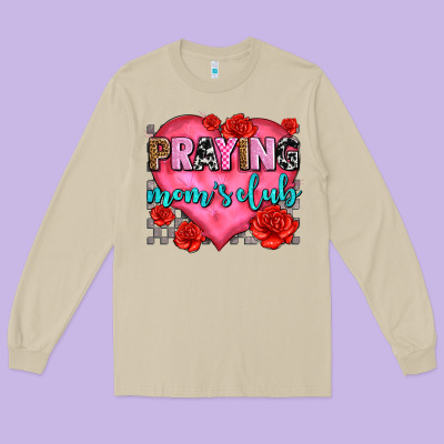Praying Moms Club Olivia Long Sleeve Tee Designed By Oliviacreatesart